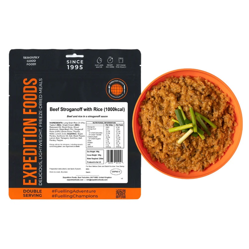 Beef Stroganoff with Rice (Double Serving)