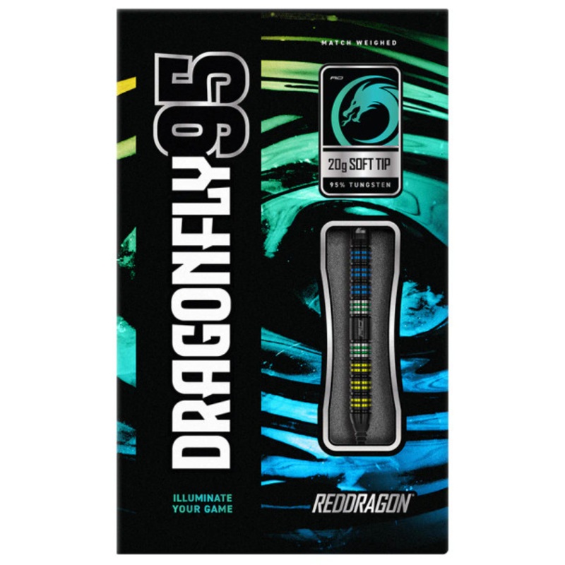 Red Dragon Dragonfly 95 Parallel Soft Tip Darts – 20gm