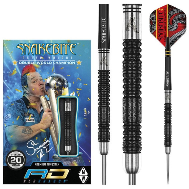 Red Dragon Peter Wright Snakebite Double World Champion SE Steel Tip- 20g