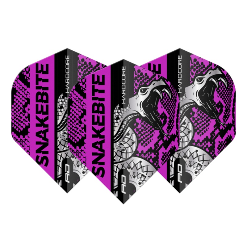 Red Dragon Players Extra Thick Hardcore Snakebite Coiled Snake Purple Standard Flights