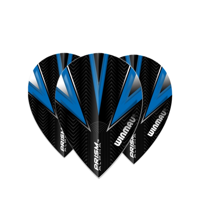 Winmau Prism Alpha Pear Flight – Black & Blue