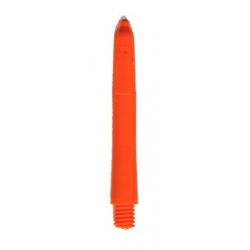 Deflectagrip Fluro Orange Short Nylon Dart Shafts