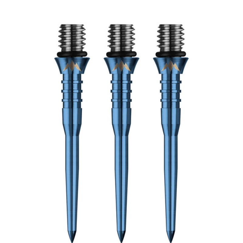 Mission – Titan Pro – Titanium Conversion Dart Points – Soft to Steel – Grooved – 30mm – Solid Blue
