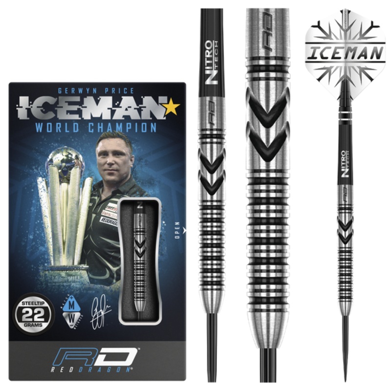 Red Dragon Iceman Gerwyn Price Thunderbolt Steel Tip- 22g