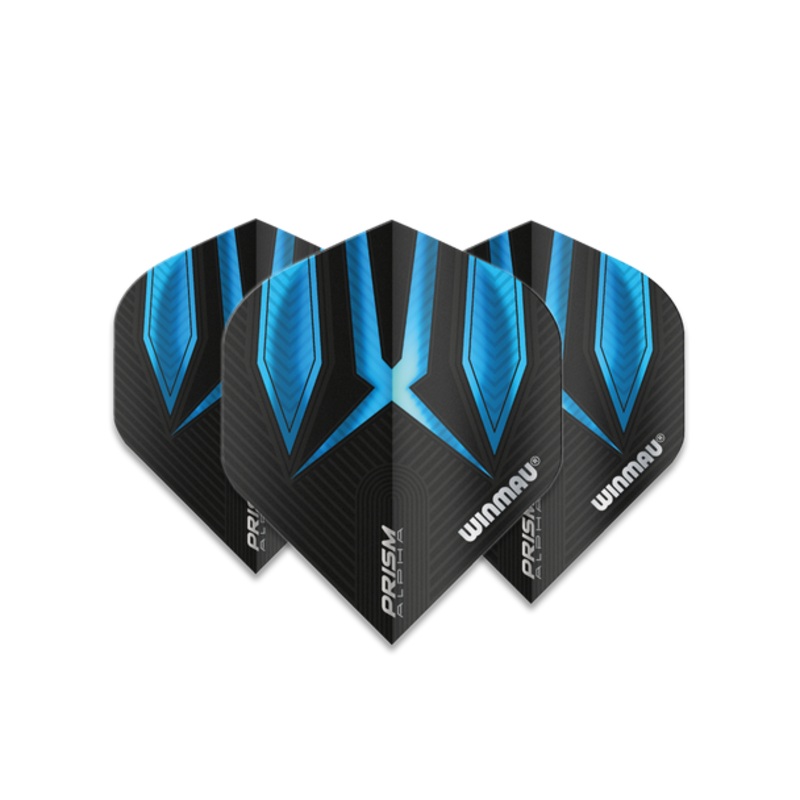 Winmau Prism Alpha Standard Flight – Black with Blue