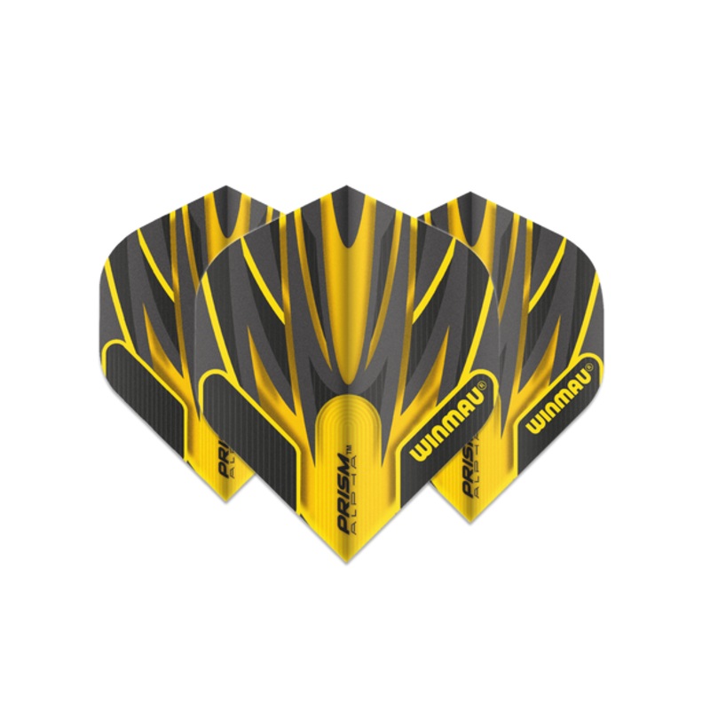 Winmau Prism Alpha Standard Flight – Yellow & Grey