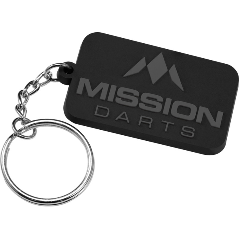 Mission Logo Keyring – Soft PVC Feel – Grey