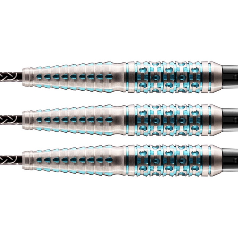 Viking Drakkar Steel Tip Dart Set-Back Weighted 90% Tungsten Barrels – 23g