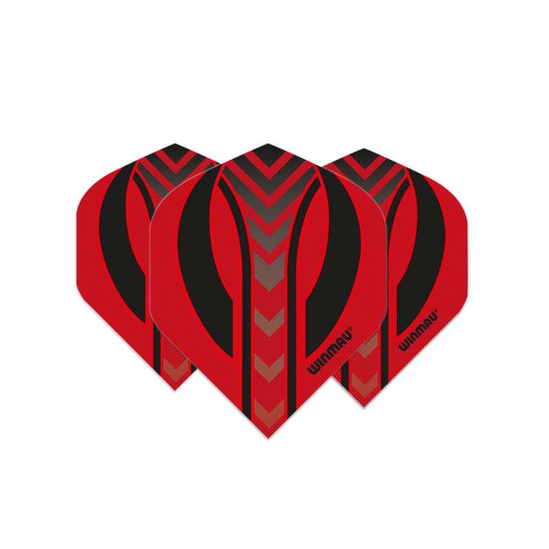 Winmau Mega Standard 75 Micron Flight – Red, Black & Grey