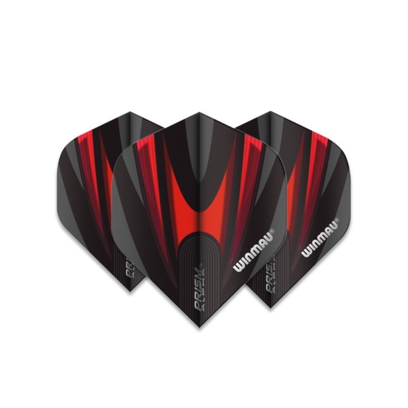 Winmau Prism Alpha Flights  Black / Red