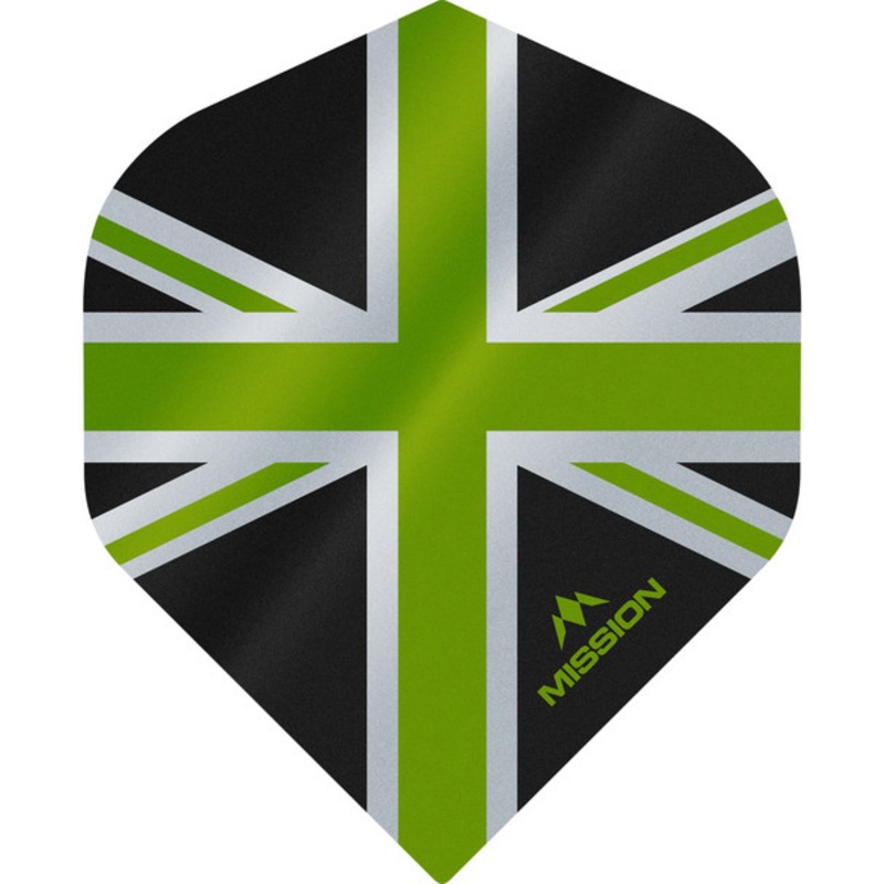 Mission – Alliance – Union Jack Flights – No2 (Standard) – 100 Micron – Black with Green