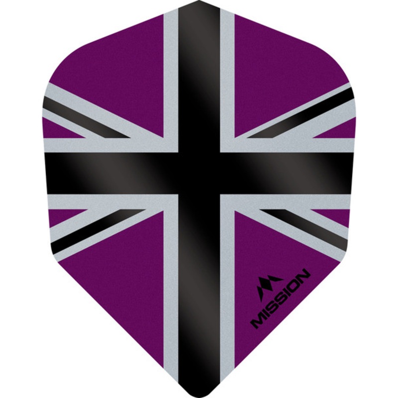 Mission – Alliance-X – Union Jack Flights – No6 (Small Standard) – 100 Micron – Purple with Black