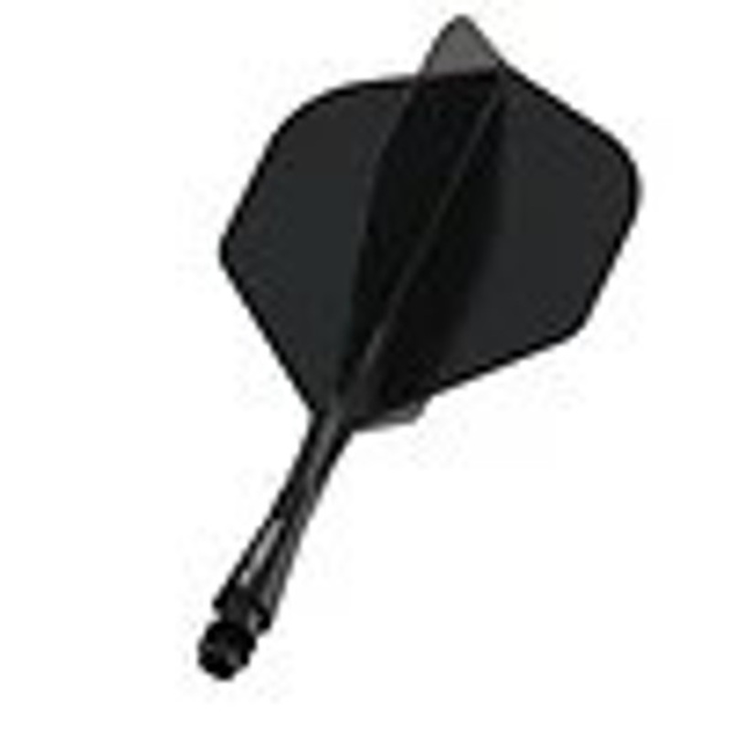 Winmau Fusion Solid Black NO2 Flights Medium