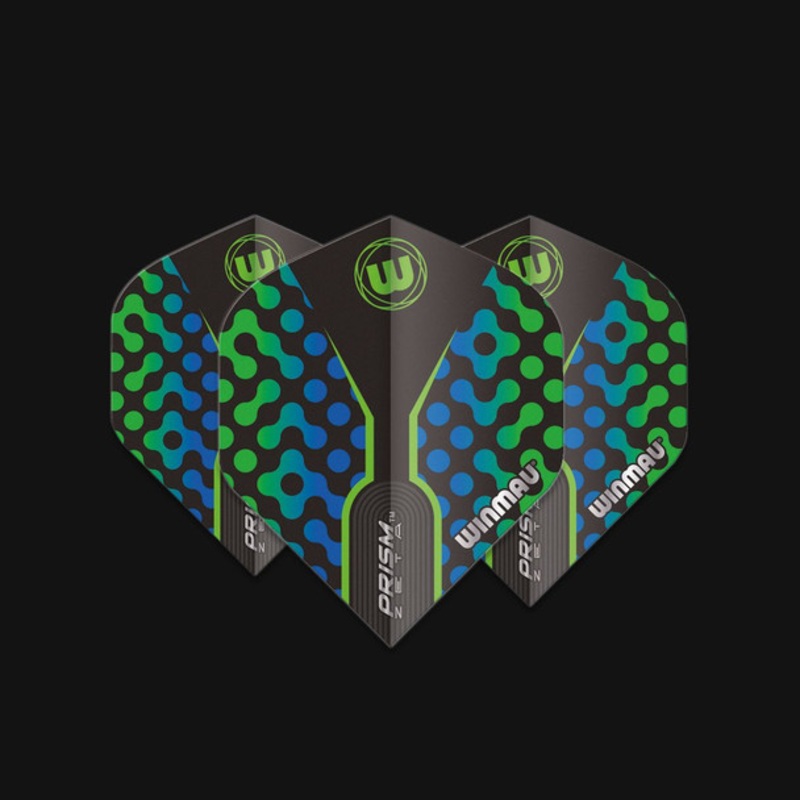 Winmau Prism Zeta Standard Flight – Black, Green & Blue