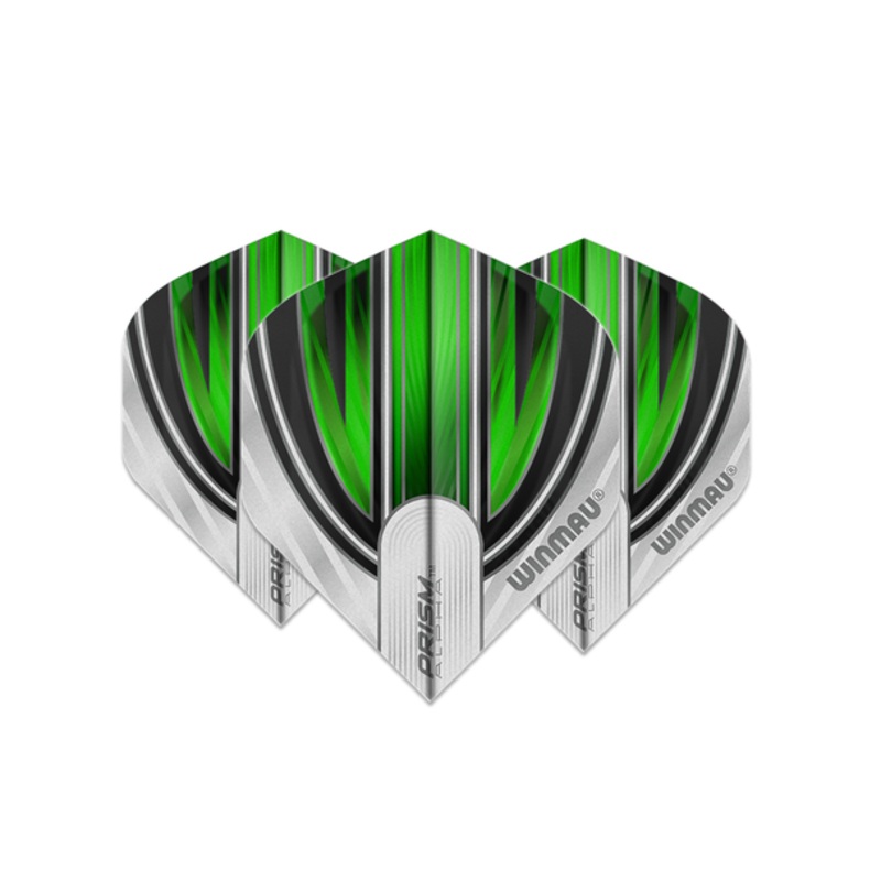 Winmau Prism Alpha Standard Flight – White, Green & Black