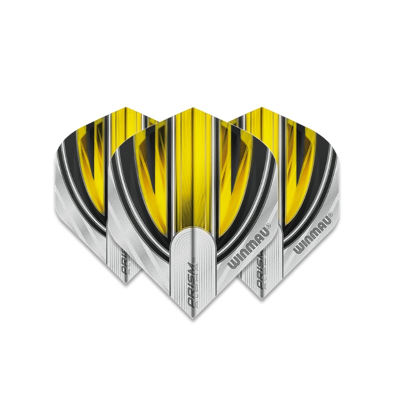 Winmau Prism Alpha Standard Flight – Yellow, Black & Clear