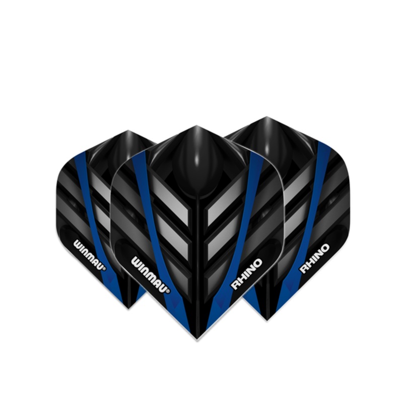 Winmau Rhino Standard Flight – Black, Blue & Grey