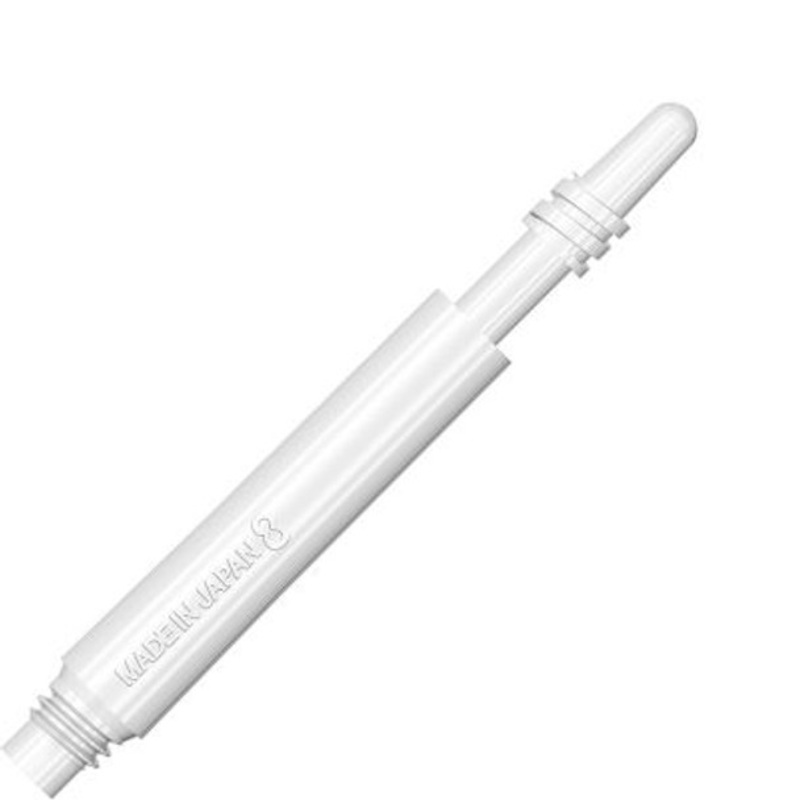 Target 8 Flight Spinning Shaft Intermediate White (26mm)