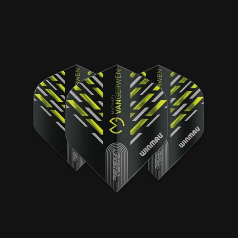 Winmau Mvg Prism Alpha Standard Flight – Black with Green Graffitti