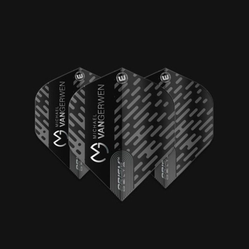 Winmau MvG Prism Delta Flights – No2 (Standard) – Black & Grey