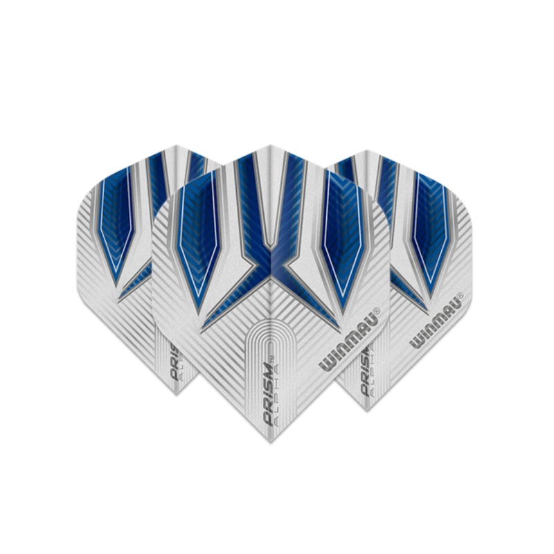Winmau Prism Alpha Standard Flight – White & Blue