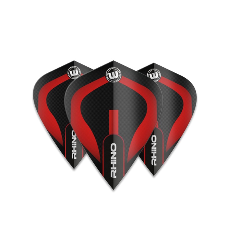 Winmau Rhino Kite Flight – Black & Red
