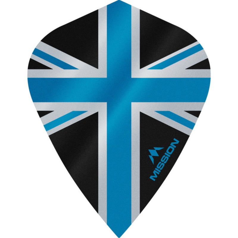 Mission – Alliance – Union Jack Flights – Kite – 100 Micron – Black with Blue