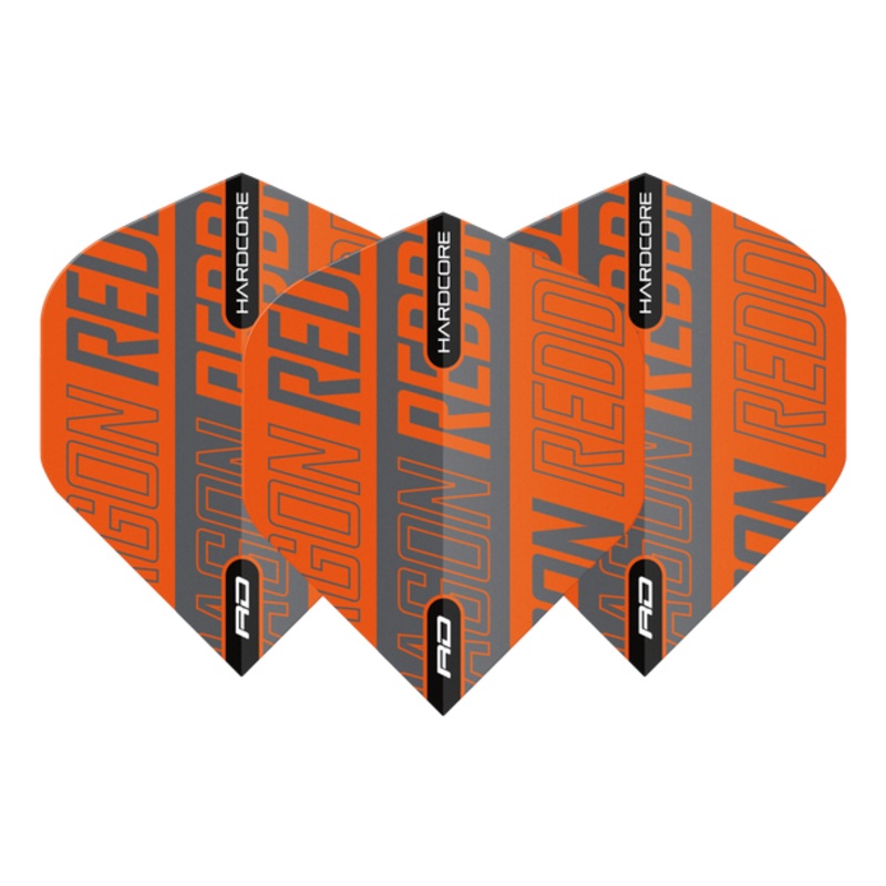 Red Dragon Hardcore XT Orange & Black Standard Flights