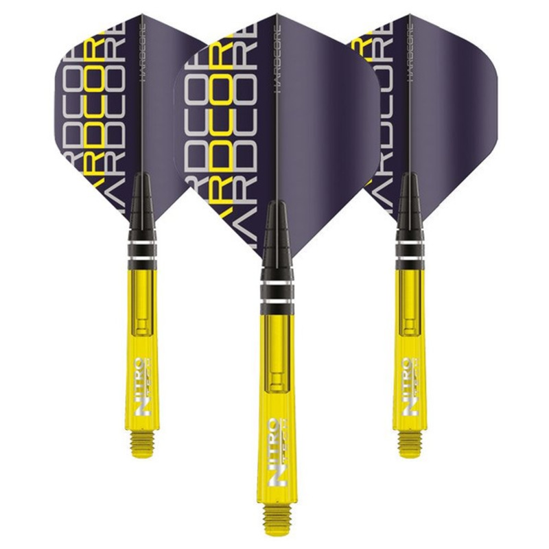 Red Dragon Nitrotech Flight & Shaft Combo (4 sets) – Yellow