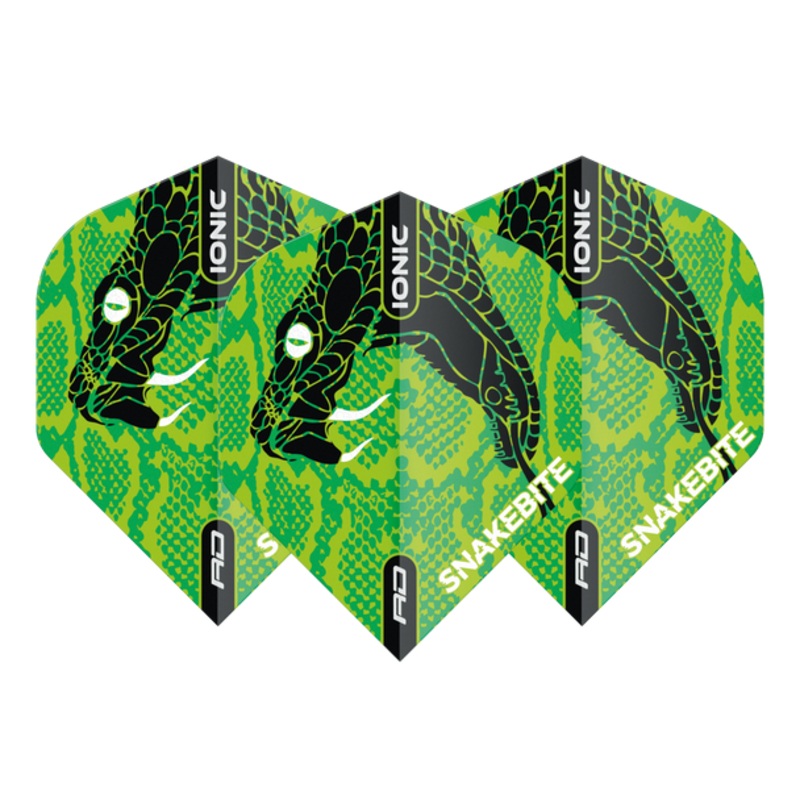 Red Dragon Players Extra Thick Hardcore Ionic Snakebite Green Head Standard Flights