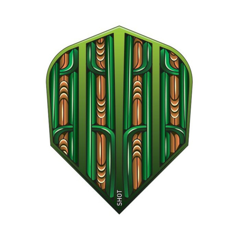 Shot Warrior Rutene Flight Set- Small Standard Green