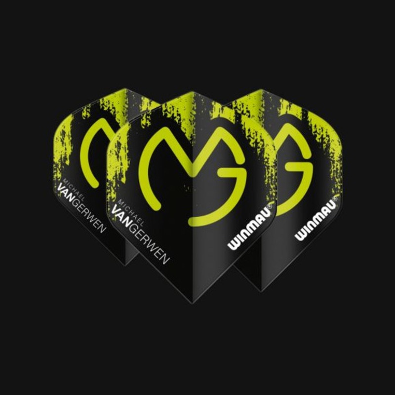 Winmau MvG Mega Standard Flights – No2 (Standard) – Green & Black