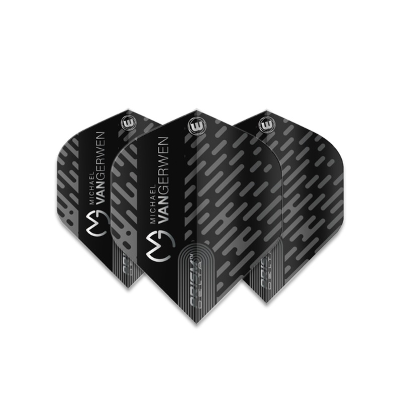 Winmau Mvg Prism Delta Standard Flight – Design Black with Grey Horizontal
