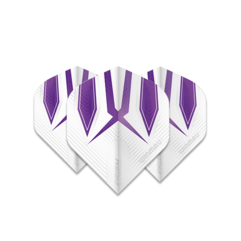 Winmau Prism Alpha Standard Flight – White & Purple