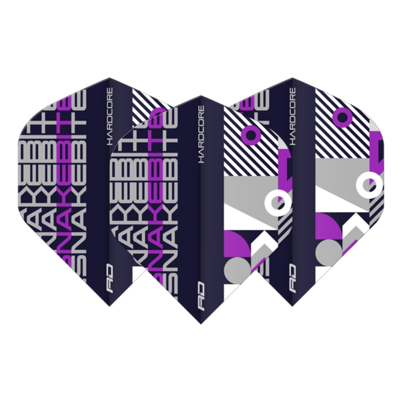 Red Dragon Players Extra Thick Hardcore Snakebite Stack Black & Purple – Standard Flight