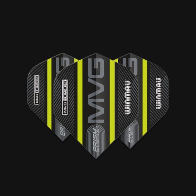 Winmau MvG Prism Alpha Flights – No2 (Standard) – Black, Green