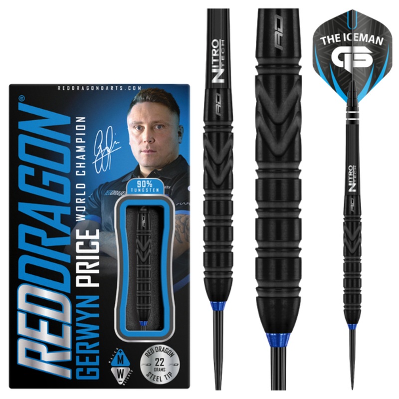 Red Dragon Gerwyn Price Back to Black 22g Steel Tip