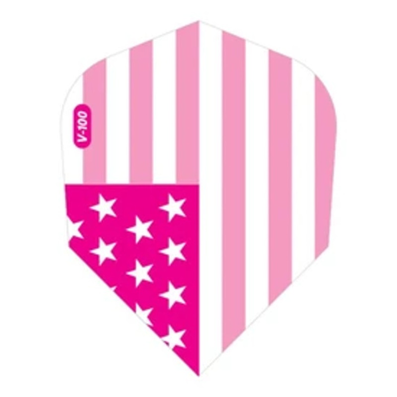 V-100 Flights Standard American Flag Pink Metallic Traditional