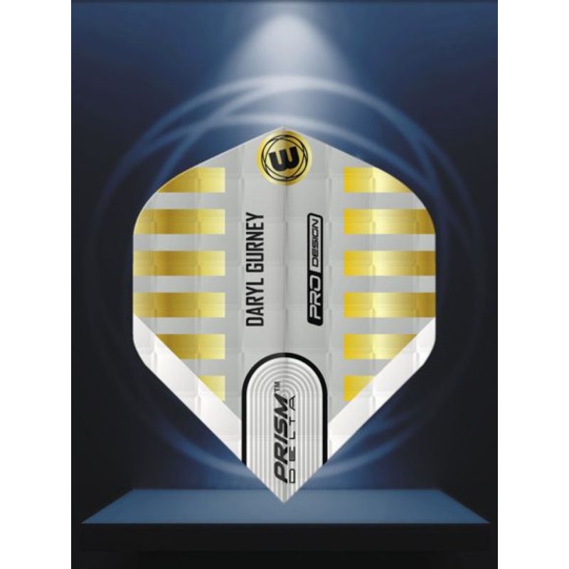 Winmau  Prism Delta Daryl Gurney White & Gold Embossed Flight