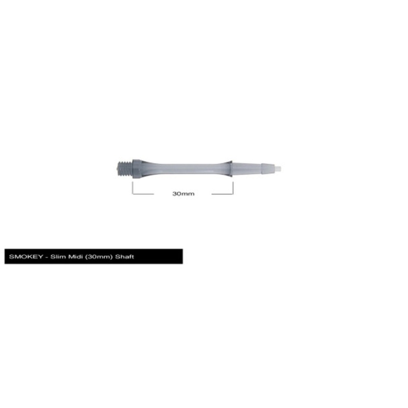 Harrows Clic Slim Midi 30mm 2ba Shafts – Smokey