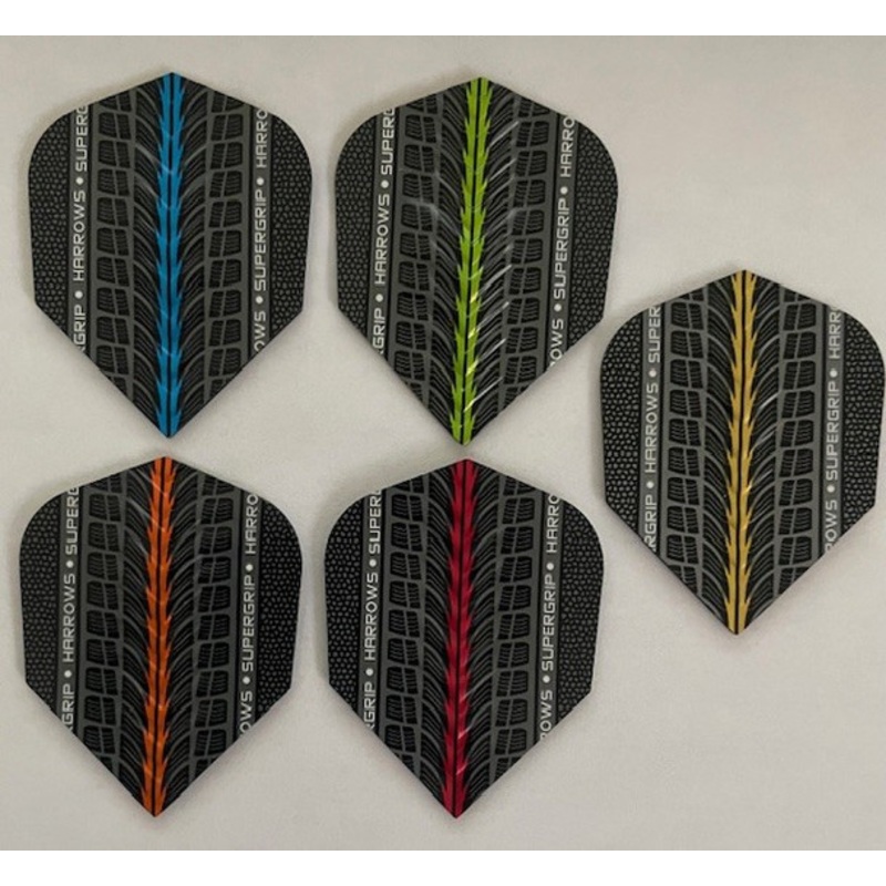 Harrows Supergrip Standard Flights, 5 assorted sets