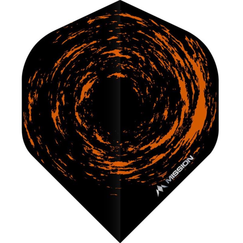Mission Nova Flights – 100 Micron – UV Finish – No2 (Standard) – Black – Orange