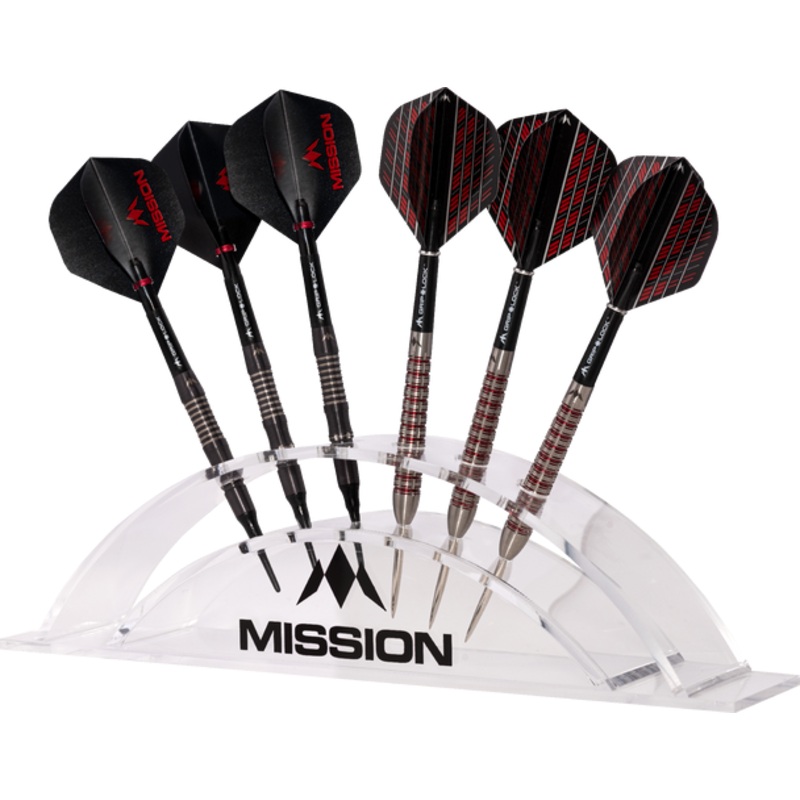 Mission Station 6 Darts Display – Angled Design – Dart Stand