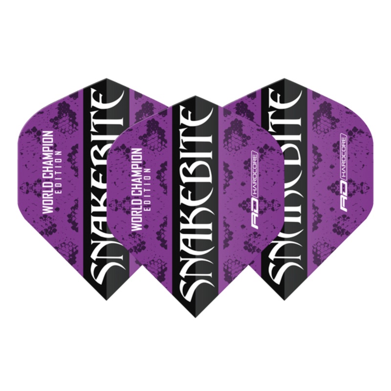 Red Dragon Players Extra Thick Snakebite World Champion 2020 Purple Standard Flights