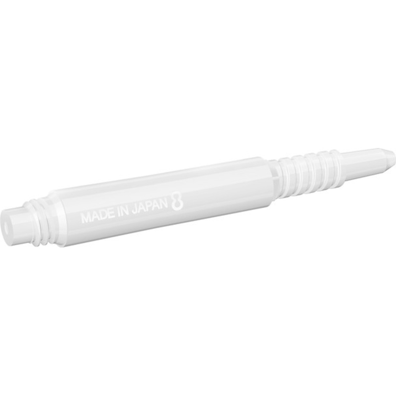 Target 8 Flight Locked Shaft  Short+ White (22.5mm)