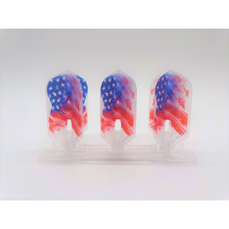 L-style L6c American Flag V3 Signature Champagne Flights – Clear White