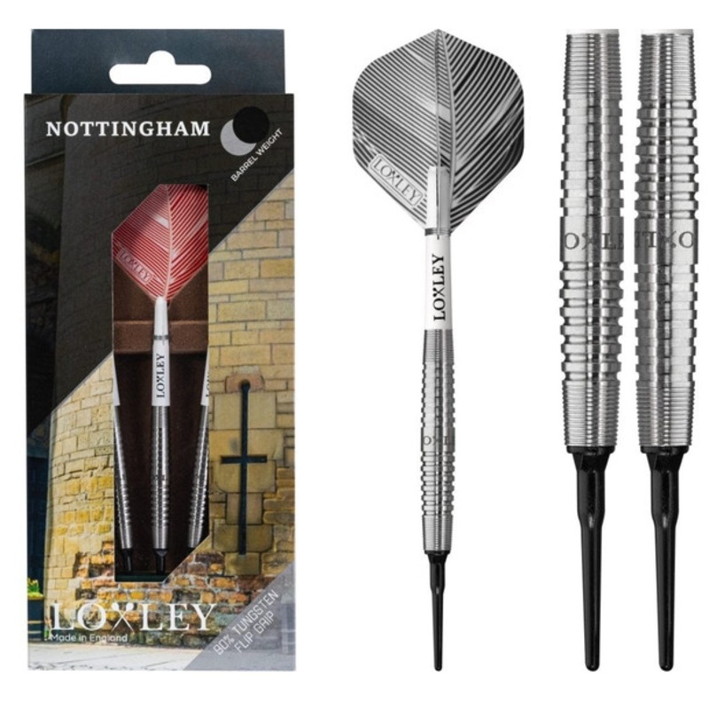 Loxley Nottingham “Flip Grip”  90% Tungsten Soft Tip – 18g