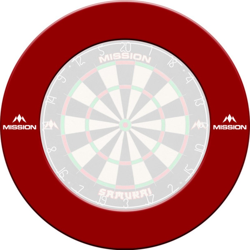 Mission Dartboard Surround – Professional – Heavy Duty – with Logo – Red
