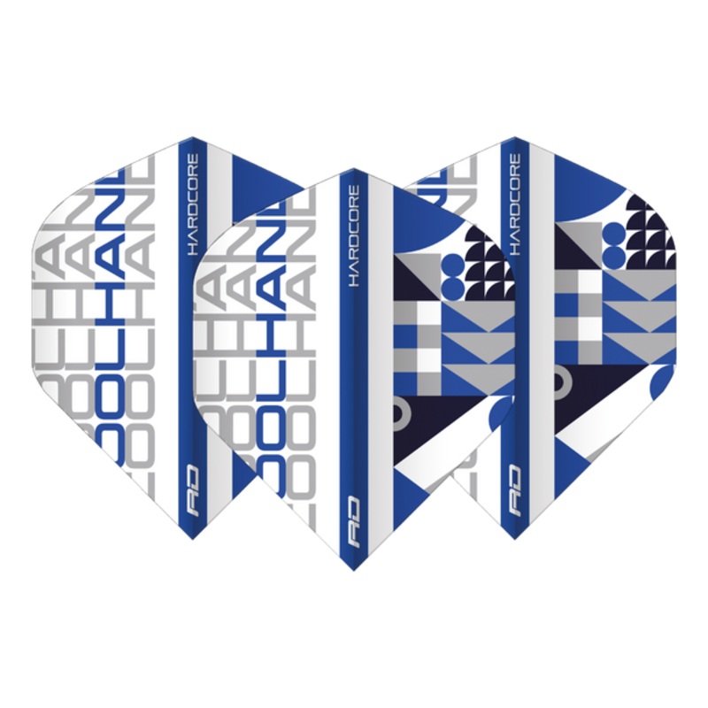 Red Dragon Players Extra Thick Hardcore Cool Hand Stack White & Blue Standard Flights