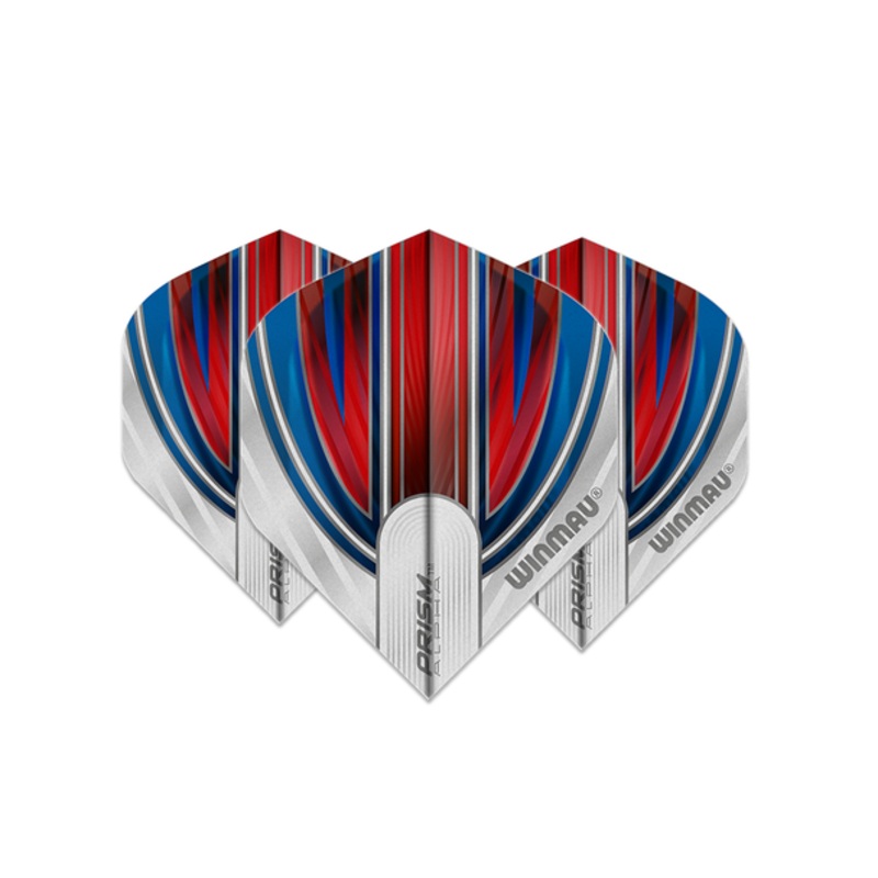 Winmau Prism Alpha Standard Flight – White , Red & Blue